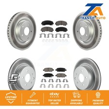 [Front+Rear] Coated Disc Brake Rotor Ceramic Pad Kit For 2016-2017 INFINITI QX50