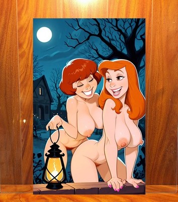 Velma And Daphne Go Exploring 3 11X17 85lb Cardstock Gloss Art Print By RickiC!