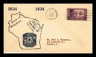 Dr Jim Stamps Wisconsin Tercentenary First Day Cover Covered Wagon Cachet