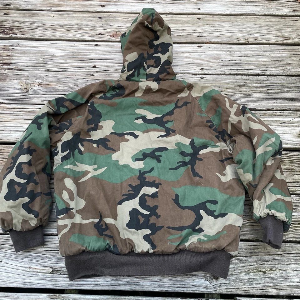Chaqueta de Invierno Vintage ROTHCO Estilo Carhartt Camuflada Talla Mediana ¡Envejecida! Foto 2 de 4