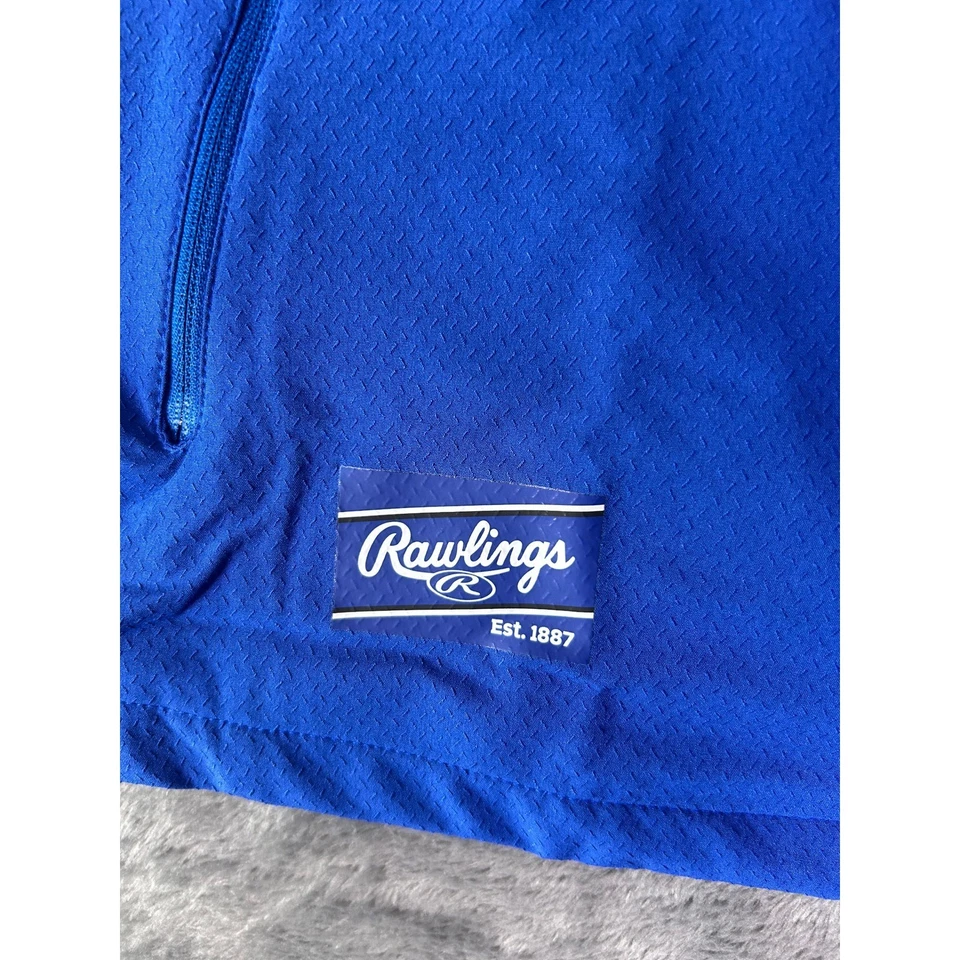 De Colección Rawlings Para Hombre Azul Manga Corta Ajuste Atlético ColorSync Sudadera con Capucha Pullover XL Foto 3 de 4