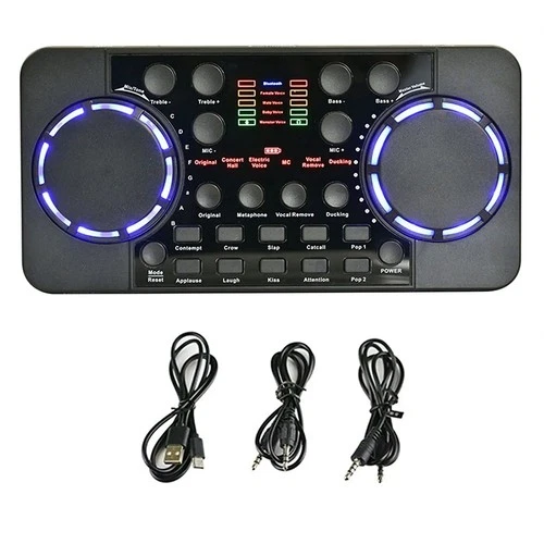 3X(V300 Pro Sound Card Bluetooth-Compatible Audio Interface Mixer DJ1784