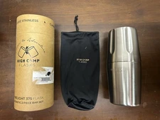 High Camp Firelight 375 Flask Stainless Steel Pappy &Co Collab