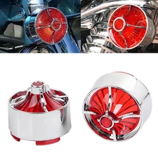 Turn Signal Light Red Lens Cover Bezels For Harley Dyna Softail FLSTN Slim FLS