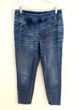 Chico's Pull on Ankle Jeggings Denim Blue Jeans Med Blue 4R 26x25