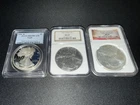 Graded Silver Collectable Lot American Silver Eagles