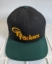 VTG New Era Snapback Hat Green Bay Packers Made In USA Dupont Pro Model