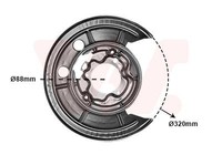 Spritzblech Bremsscheibe Hi. Re. FüR CitroËN Passend FüR Fiat Opel Peugeot