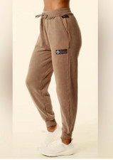 Alphalete Joggers Sweatpants Women's Medium Brown Very Terry French Terry Cotton