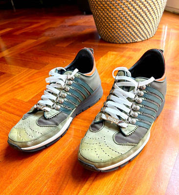 DSQUARED2 HERREN SNEAKER 251 - MILITÄRGRÜN - MOD. 1964 - GRÖSSE 42