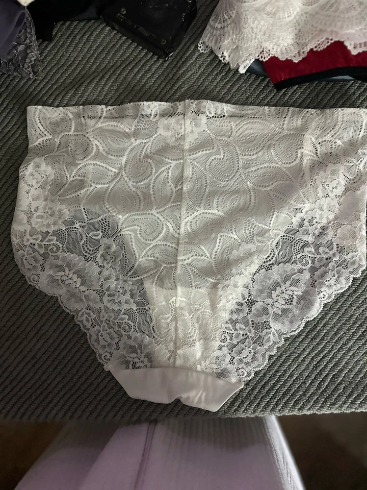 Bragas Sexy Blanco Encaje Sin Marca Foto 2 de 2