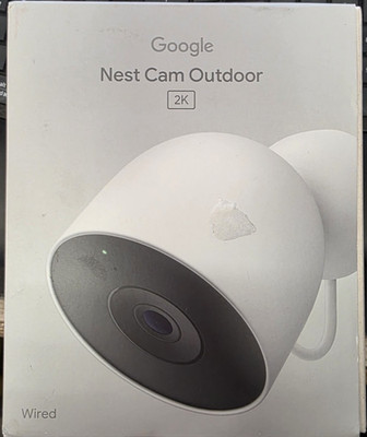 Google Nest Cam Outdoor Wired Security Camera 2nd Gen 2K HDR IP65 AI (No Seal)