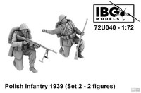 Ibg 72U040 Polish Infantry 1939 (Set 2 - 2 Figures) Scale 1/72