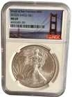 2012(S) American Silver Eagle $1 Dollar Coin One Troy Ounce 0.999 Fine NGC MS69