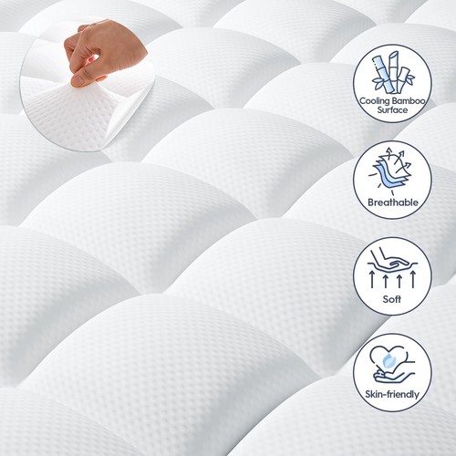 Dual Layer 3-Inch Memory Foam Mattress Topper for Pain Relief - Full Size - Picture 5 of 9