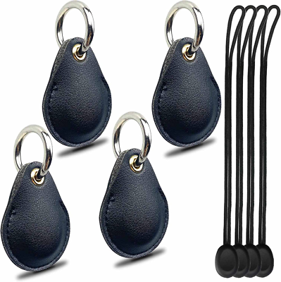 NEYYOS - Airtag Con Portachiavi, Air Tag Tracker Compatibile, Secure Airtags In Pelle, Custodia Protettiva, Portatile, Localizzatore Resistente Custodie, Holder GPS Anti Graffio Forte