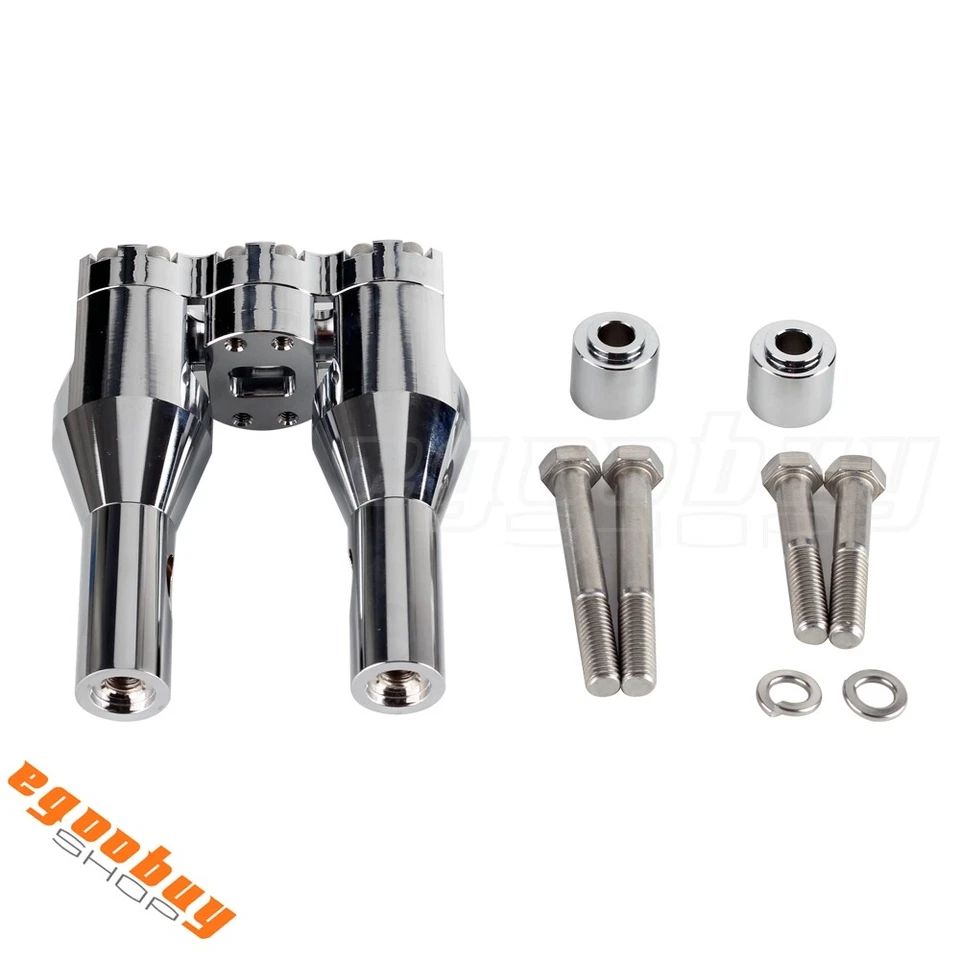 6" + 1" Straight Top Clamp Modular Handlebar Riser Kit For Harley Dyna Sportster — 第 4/4 张图片