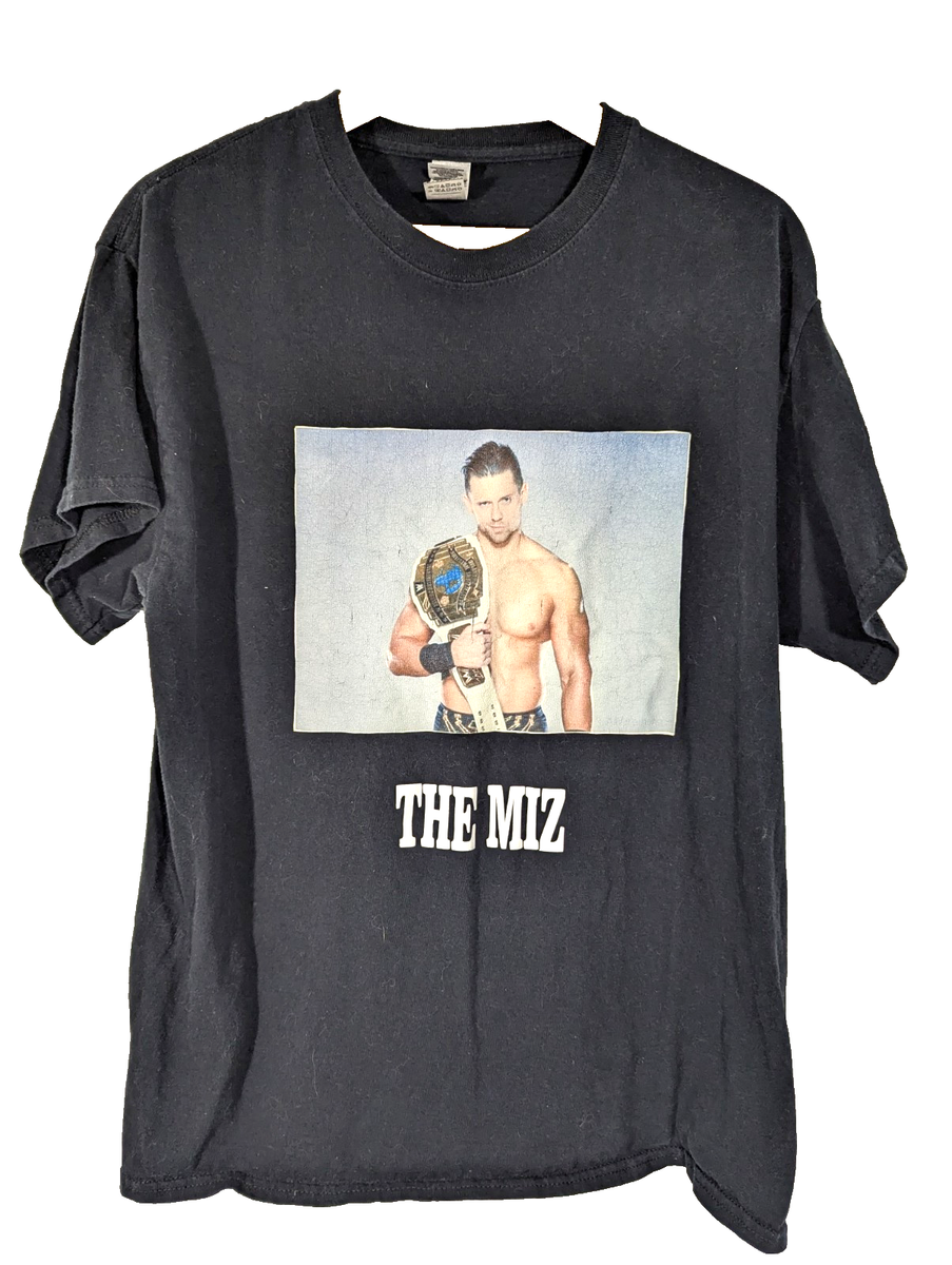 Vintage Wrestling The Miz WWE Crew Neck T-Shirt, Men Sz M Black