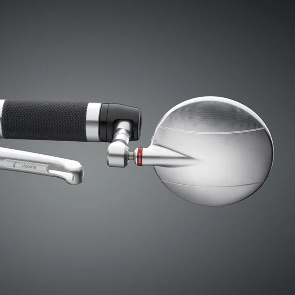 SPECCHIO RETROVISORE DX/SX [RIZOMA] SPY-R (94,5 MM) PER MOTO / ARGENTO - BS294A - Immagine 3 di 4