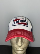 Vintage America Land Of The Free Freedom Mesh Trucker Hat Baseball Cap Lid