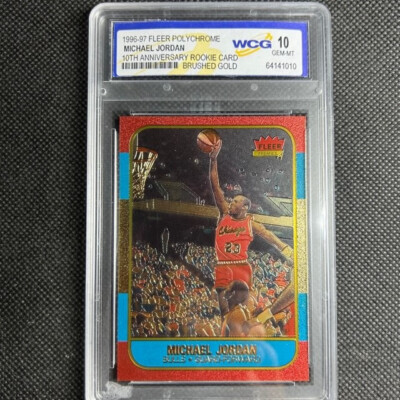 1996-97 Fleer Michael Jordan 10th Anniversary Polychrome RC WCG 10 