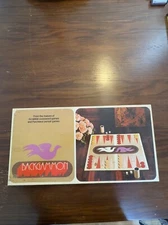 1975 Selchow & Righter Backgammon Vintage Board Game Wood Pieces