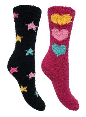 Schöne Socken - Damen Kuschelsocken 2 Paar UK Größe 3-8
