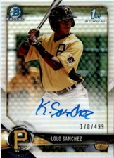 2018 Bowman Chrome #BCPA-LSA LoLo Sanchez /499 Auto Refractor
