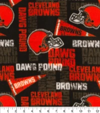Cleveland Browns Retro AFC North Fleece Fabric