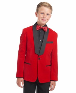 boys red suit jacket