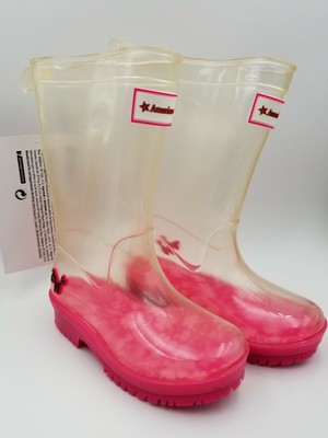 american girl rain boots clear