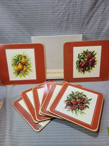 Clover Leaf Table Mats - Fruit Paintings by Vestey Rich  Set of 8 - 第 1/12 張圖片