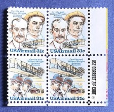 Scott # C92a (C91 & C92) - Airmail - Se-tenant Zip Code Block MNH - 1978 Issue