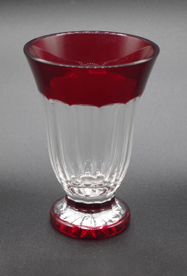 CALICIO FLORERO RUBÍ WATERFORD CRISTAL SIMPLE ROJO 5" Foto 3 de 4