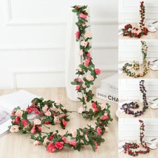 Artificial 45 Flowers Flower Party Garland Hanging Wedding Fake DecorFloral 8Ft