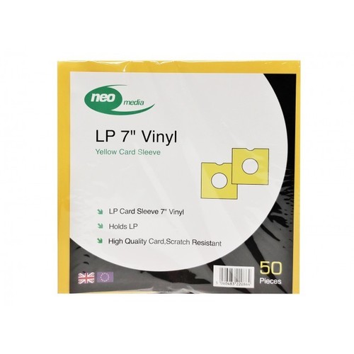 Pack of 50 x Yellow 7 inch LP Record Album Card Sleeves/Covers High Quality - Picture 2 of 3