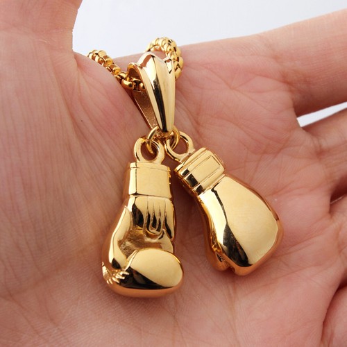 Men's Gold Stainless Steel Boxing 