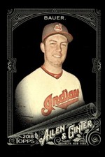 2018 TOPPS ALLEN GINTER X BASEBALL BASE CARD #134 TREVOR BAUER INDIANS