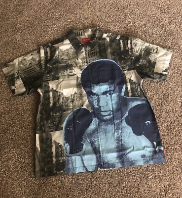 supreme Muhammad Ali Zip Up S/S Shirt Medium | eBay