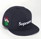 CHAPEAU SUPREME GRINCH BOX LOGO NEW ERA TAILLE 7 1/2 MARINE FW24 (100% AUTHENTIQUE) (NEUF)