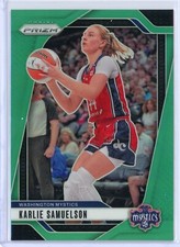 2024 Panini Prizm WNBA Green Prizm 82 Karlie Samuelson Washington Mystics