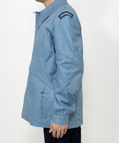 New 60-70s Swedish Civil Defence work jacket M59 denim military coat army blue - Picture 5 of 15