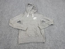 Nike Sweater Womens Adult Extra Small Gray Swoosh Logo Spell Out Hoodie Ladies