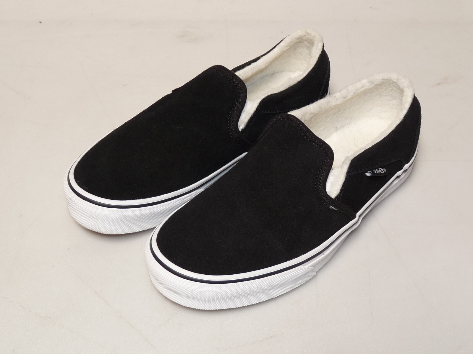 Vans Womens Size 7 Asher Black Slip-On Sneakers Loafers-image