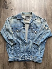 R13 Denim Trucker Jacket Distressed Size Xs