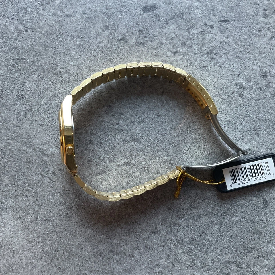 Vintage Philip Persio Watch 33mm Gold Tone Case And Band White Dial NWT No Box H - Image 4 of 4