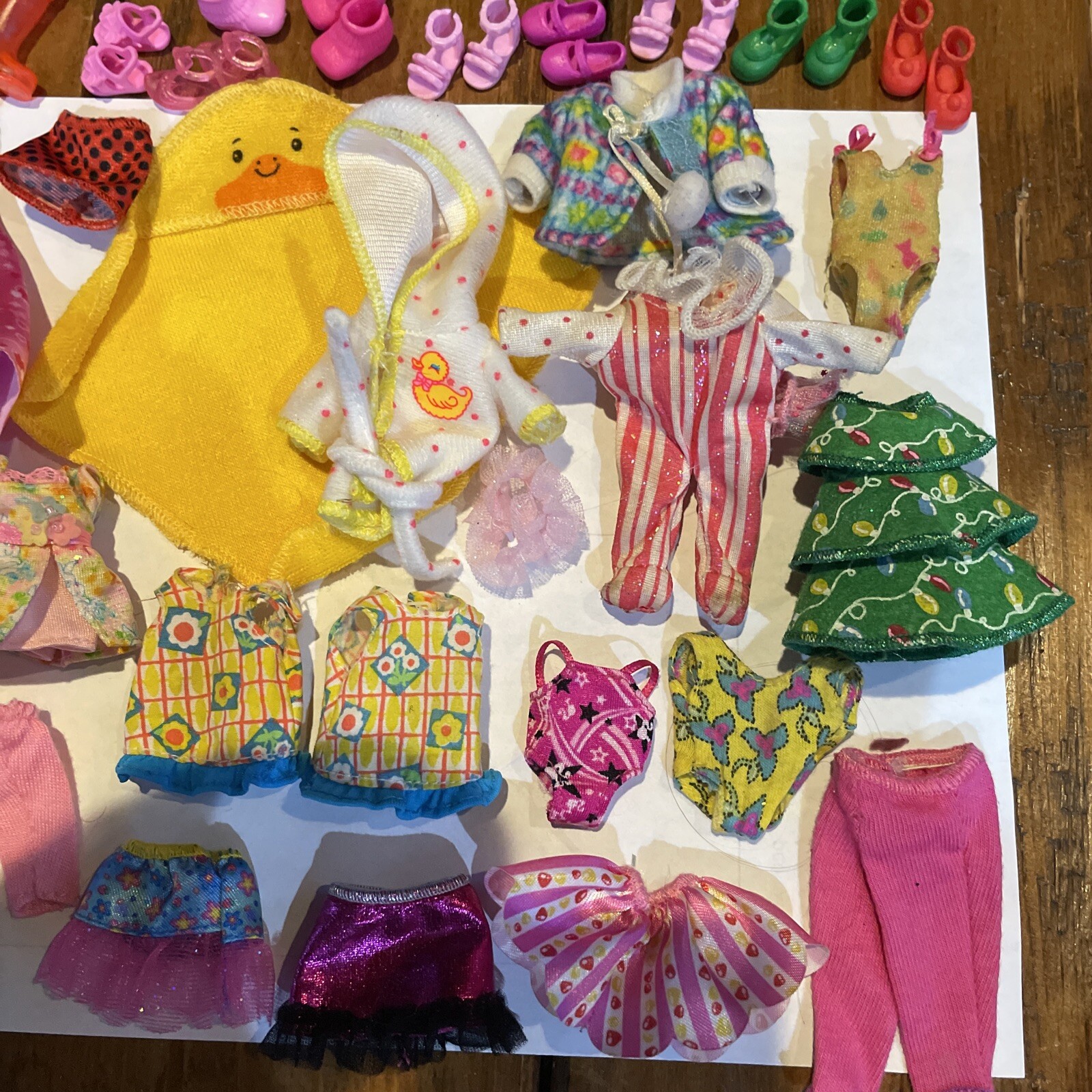 KELLY CHELSEA Doll clothes Shoes Christmas Duck Bath Robe red boots