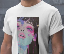 Punk Girl T shirt - Artsy - Cyberpunk - Futuristic - %100 Cotton