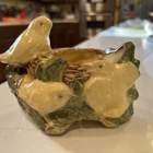 Vintage McCoy Bird Nest Planter Pottery Bird Figurine Planter USA