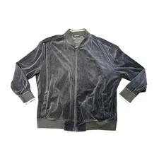 Sean John Y2K Black Velour Track Jacket Mens XXXL 3B Hip Hop Baggy Full Zip